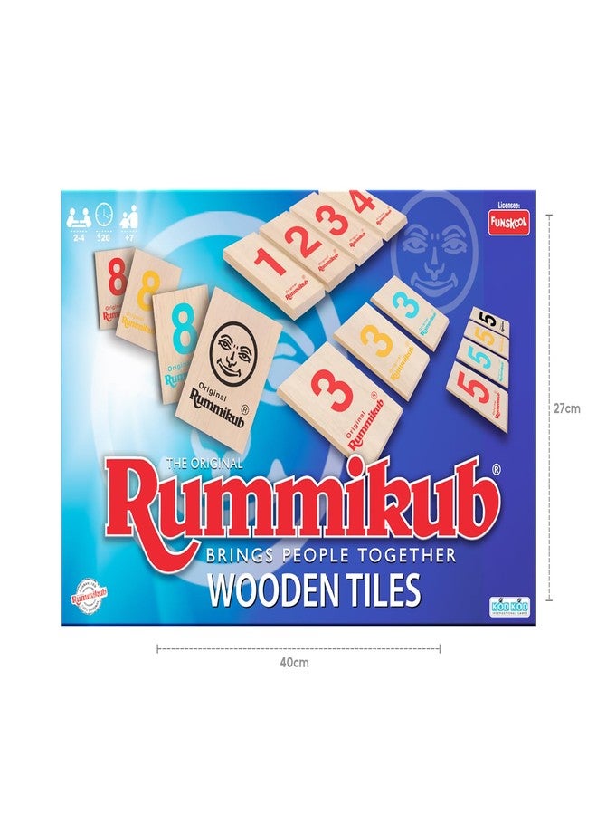 فنسكول لعبة روميكوب الخشبية من فن سكول جيمز، من 2 إلى 4 لاعبين، لعبة استراتيجية للأطفال والكبار، لعبة عائلية ممتعة، للأعمار من 7 سنوات فما فوق - Image 4